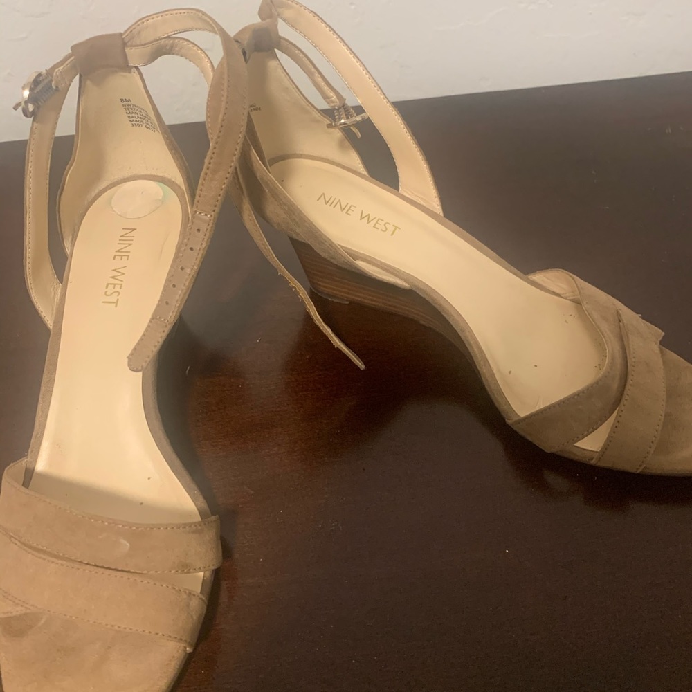 Nine West wedge sandals.
